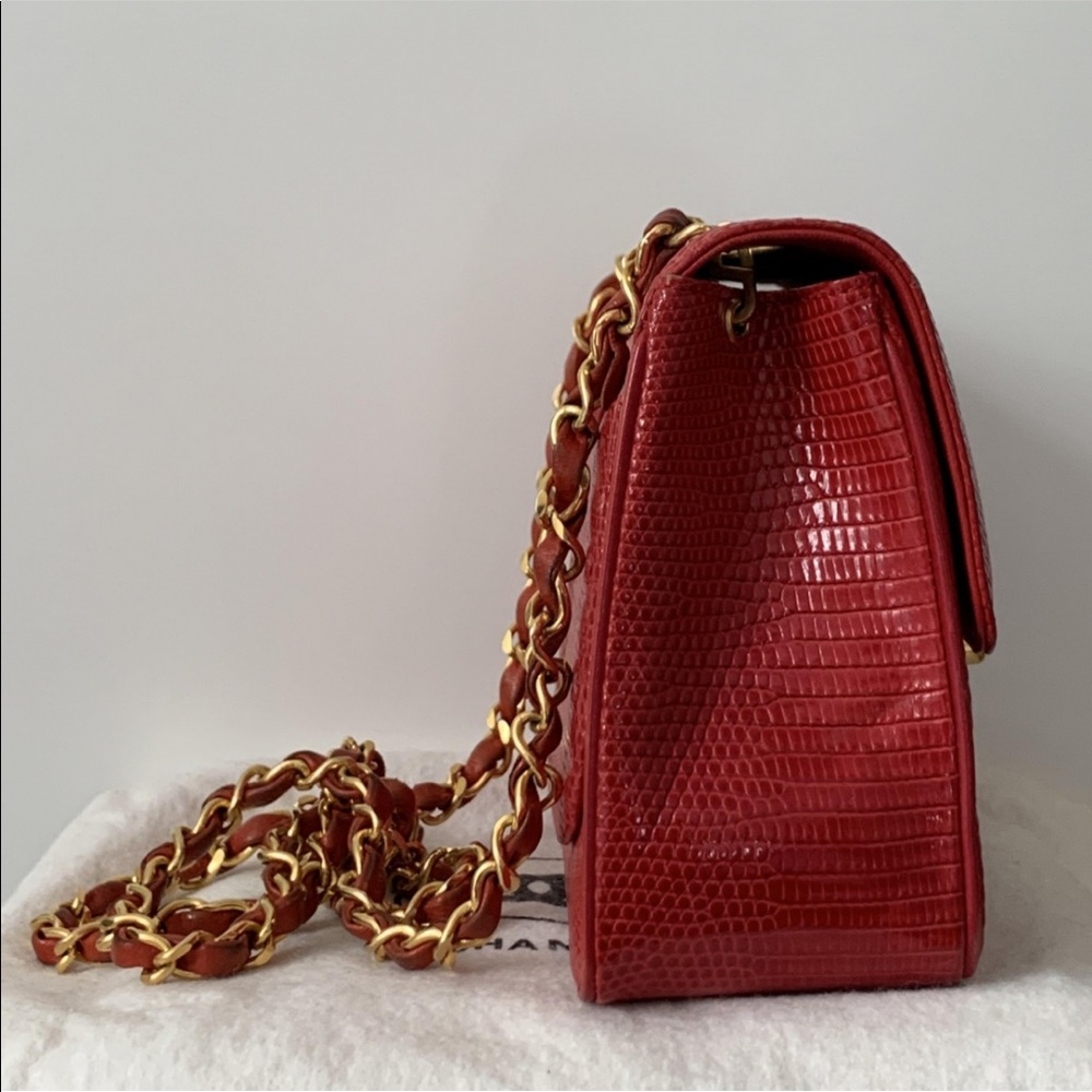 RARE Chanel Red Lizard square mini collectible - Picture 4 of 16